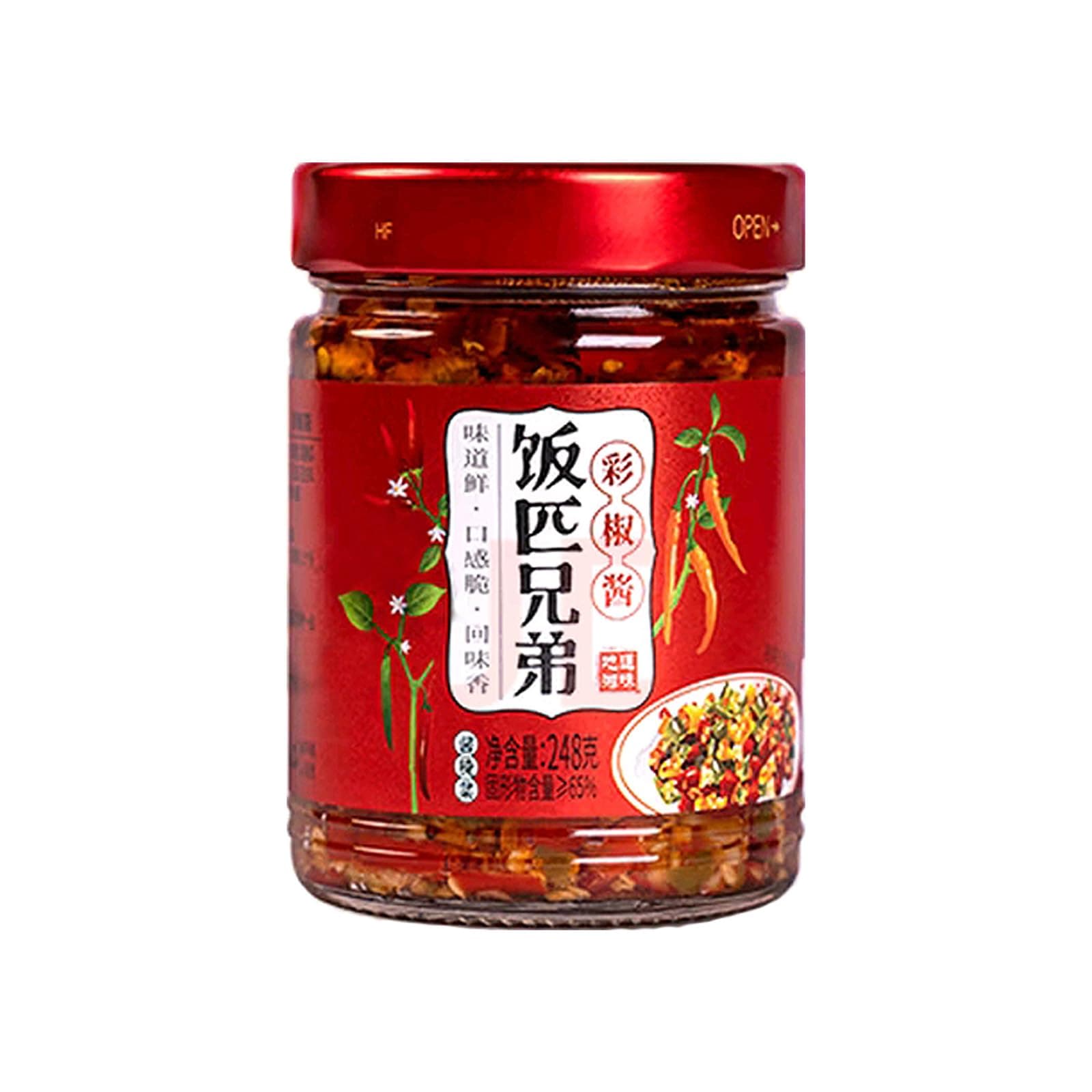 Chili Crisp Hot Sauce, 8.75oz Jar,Authentic Chinese Spicy Sauce, Chili Crisp Oil with Peanuts, Sesame, Garlic, Ready to Eat and Use as Condiment (Pack of 1)