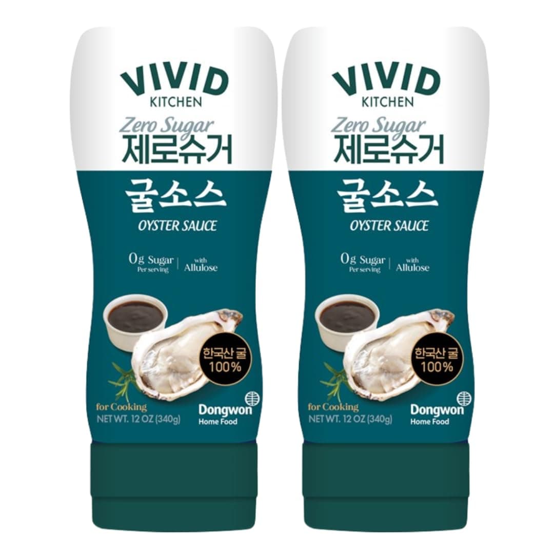 VIVID KITCHEN Oyster Sauce | Zero Sugar & Low-Calorie Sauces | No Preservatives | Versatile, Easy-to-Squeeze | for Cooking, Stir-Fries, Marinades, and Dipping Sauces | Sugar Free Oyster Sauce | Made w