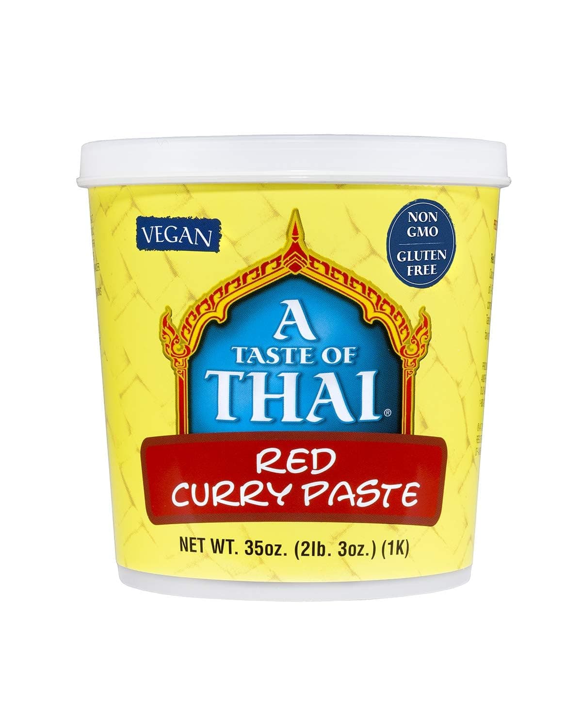 A Taste of Thai Red Curry Paste – Authentic & Natural Ready-to-Use Thai Curry Paste – Vegan, Gluten‑Free & Non‑GMO – Rich, Aromatic Flavor for Curries, Stir‑Fries, Soups & Dips - 35 Oz