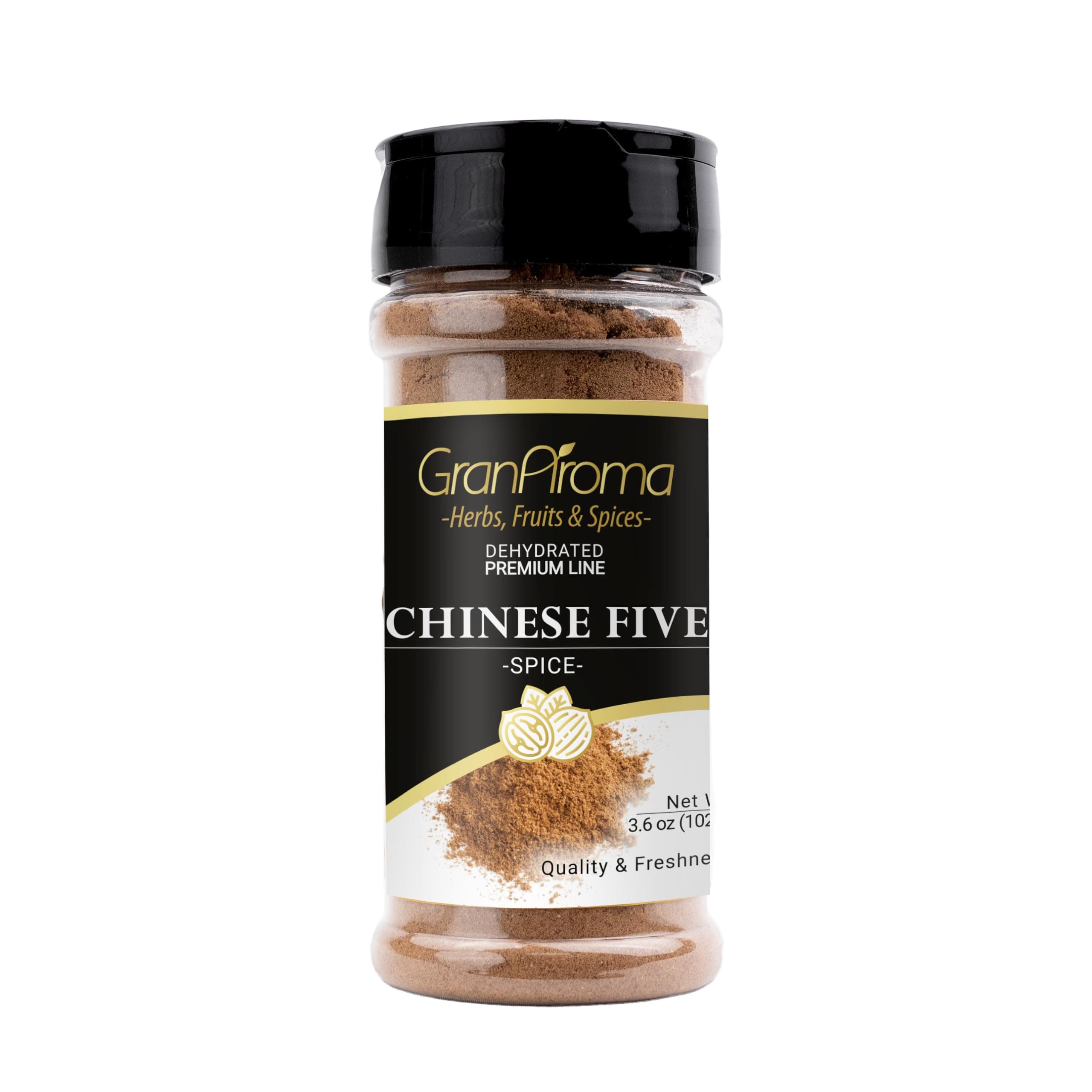 GranAroma Chinese Five Spice, Bold and Aromatic Flavor Profile, Seasoning for Stir-Fries, Roasted Meats, and Soups (3.6 Ounce)