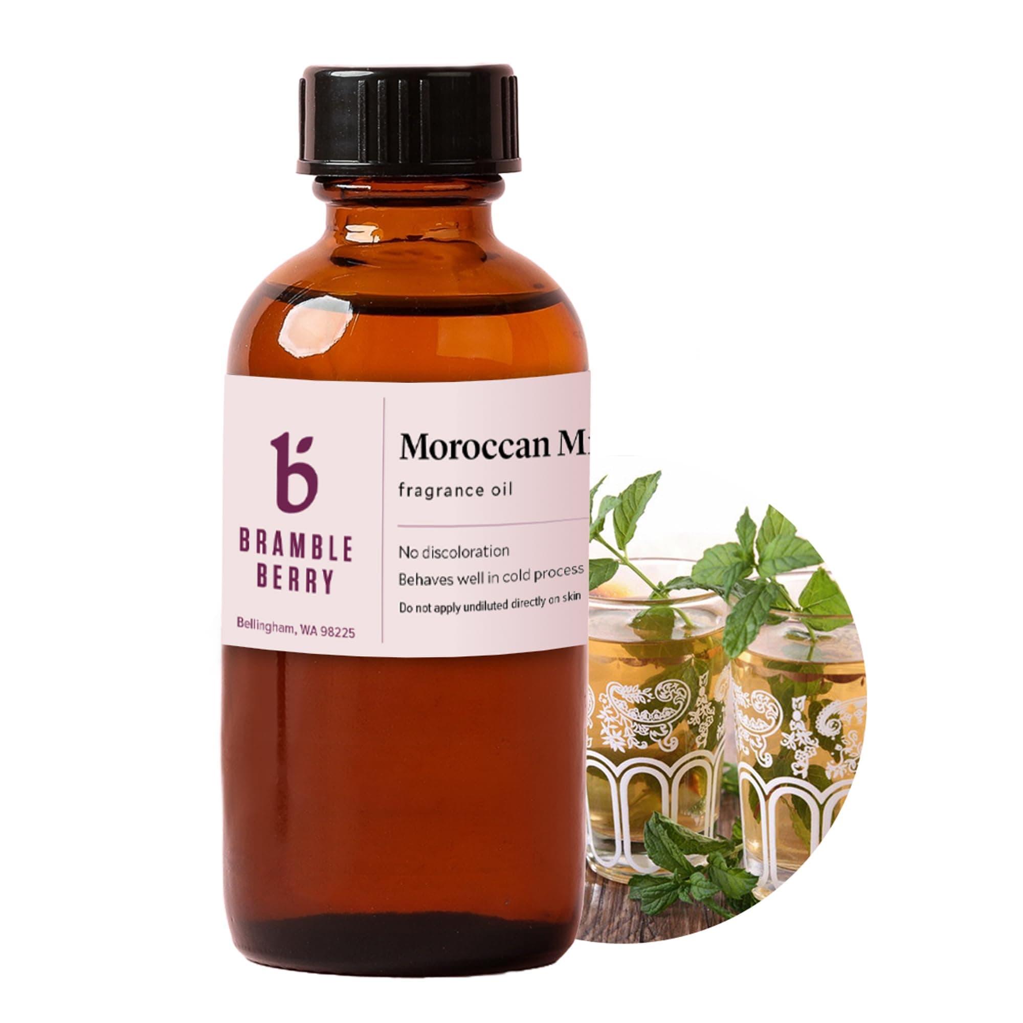 Bramble Berry Moroccan Mint Cool Tea & Light Spice Scent for Soap Making, Candles, Lotion, Bath Bombs & Perfume | Skin Safe, Vegan, Paraben & Phthalate Free, DIY Craft Essential
