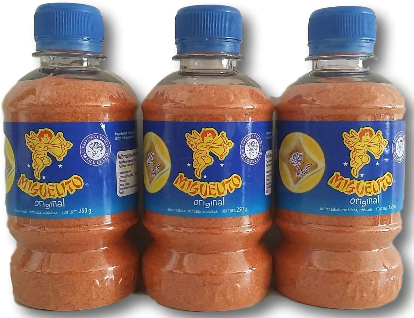 Miguelito El Original Mexican Candy Chili Powder 3 Bottles 250g (8.8oz) Each