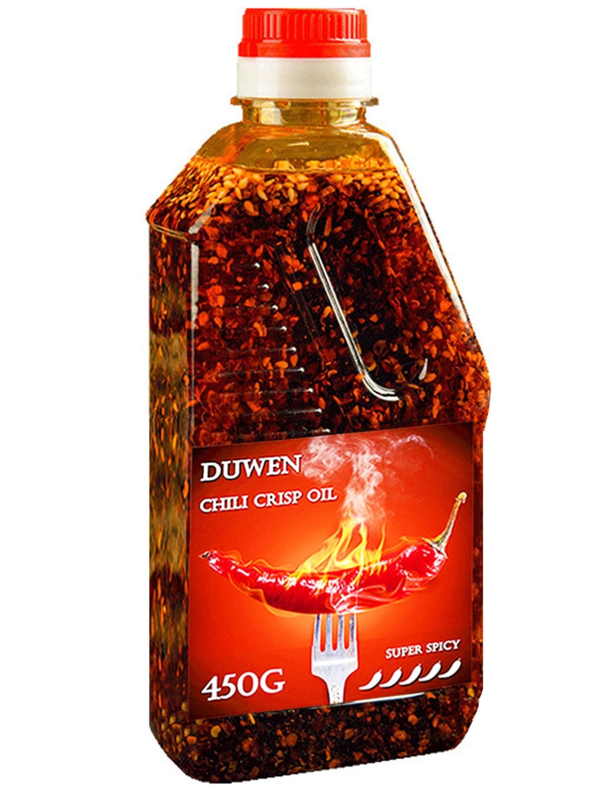 Chili Oil, Hot Sesame Chili Oil Chinese Pepper Oil for Noodles Cooking 16oz Bottles with Chili Crisp Flakes Crispy Fried Chilli Crunch, Crunchy/Vegan/Good on Everything (Super Spicy)