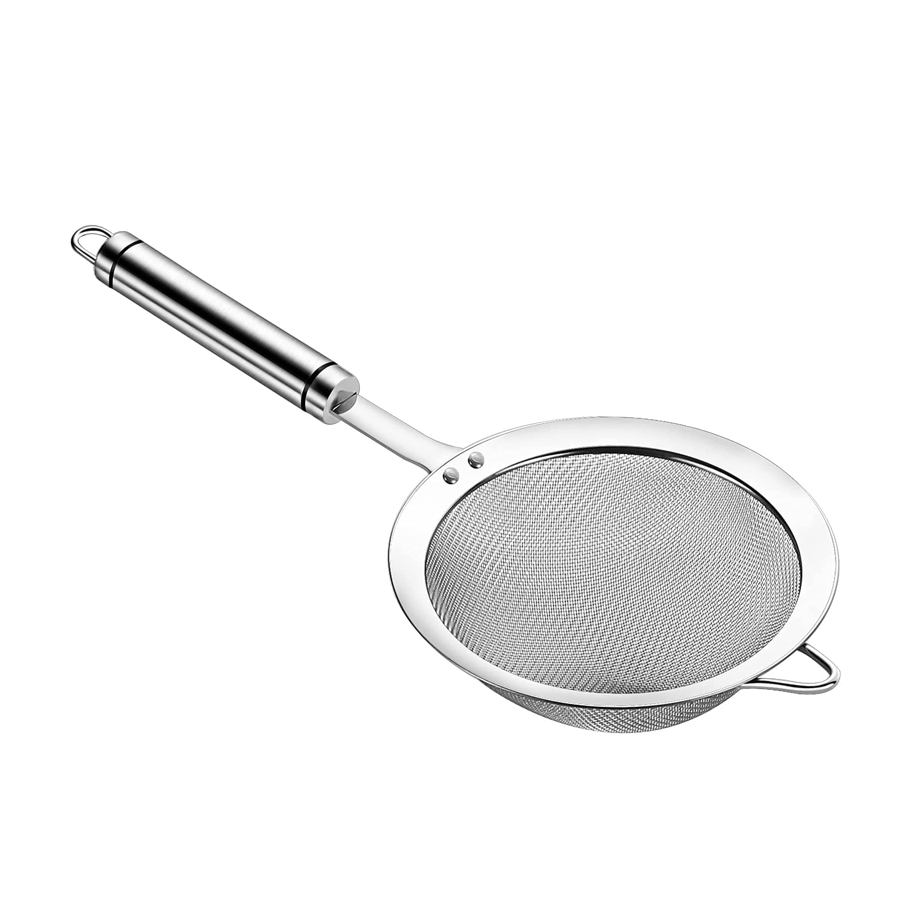 SUNWUKIN 304 Stainless Steel Fine Mesh Strainers for Kitchen, Colander-Skimmer with Handle, Sieve Sifters for Food, Tea, Rice, Oil, Noodles, Fruits, Vegetable 5.51 inch Medium