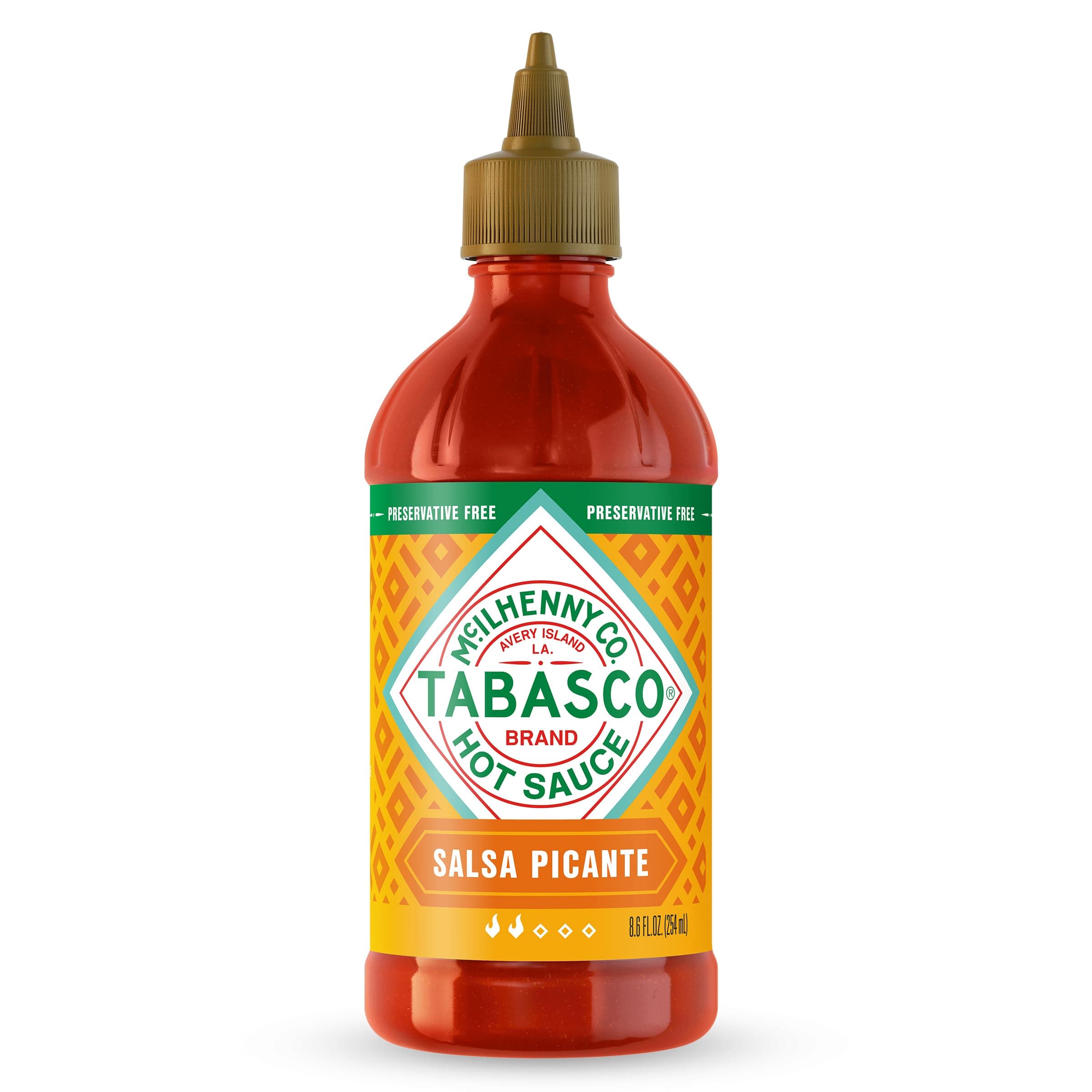TABASCO Brand Salsa Picante, Vibrant & Mild Hot Sauce, Easy-to-Squeeze Bottle, Thicker Mexican Style with Authentic Peppers, Garlic & Spices, Great on Tacos & More, 8.6 Fl Oz (Pack of 1)