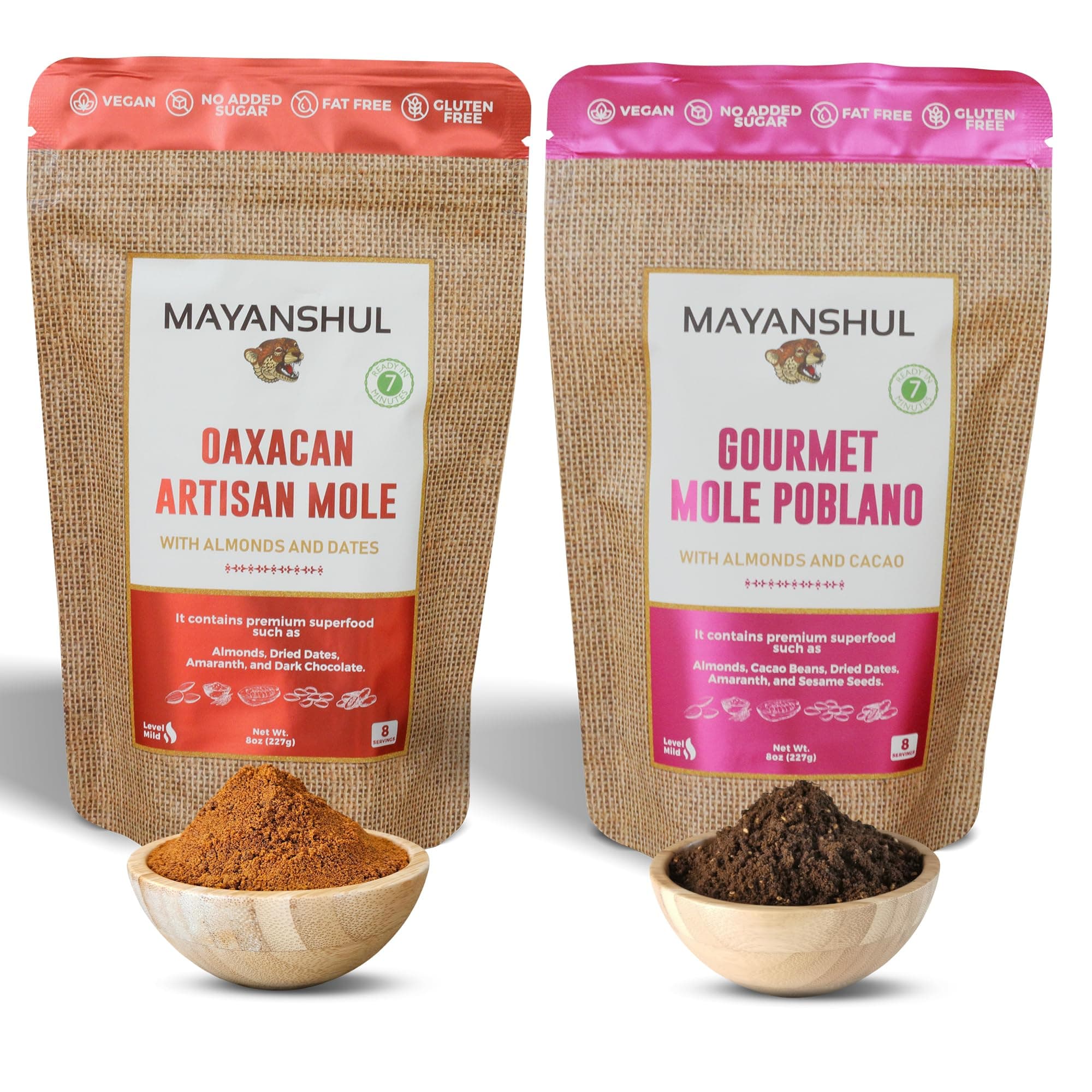Mexican Mole Sauce Variety Pack, Try Mole Poblano & Oaxaca Red Mole | Authentic Cooking Kit | No Seed Oil, No Sugar Added, Gluten Free, Keto & Vegan | 2 Pack Makes Up to 64 oz.