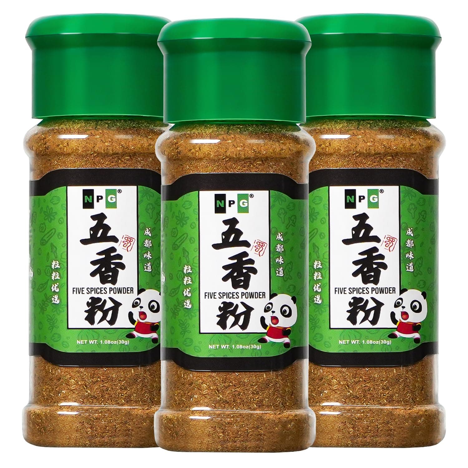 NPG Authentic Chinese Five Spice Blend 1.08 Oz (Pack of 3), Gluten Free, All Natural Ground Chinese 5 Spice Powder, No Preservatives No MSG, Mixed Spice Seasoning for Asian Cuisine & Stir Fry