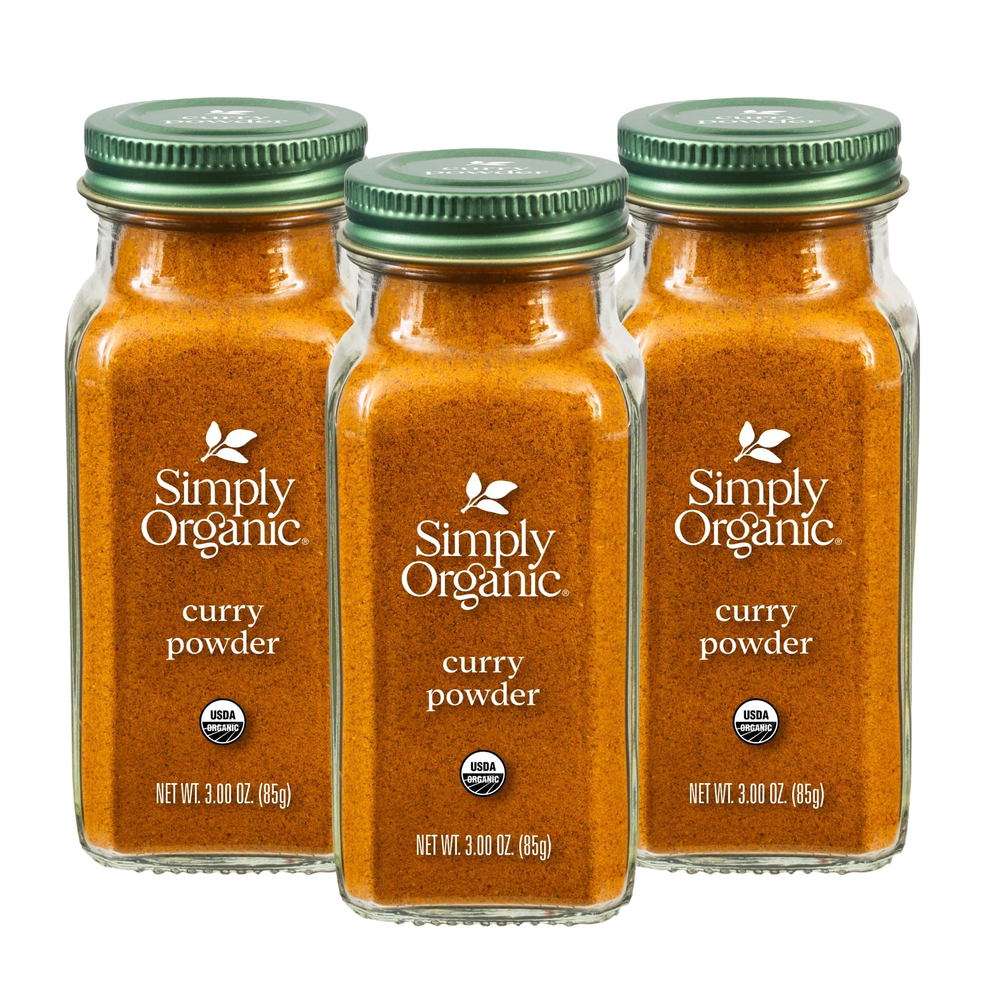 Simply Organic Certified Organic Curry Powder, 3-Ounce 3-Pack, Aromatic Blend 11 Indian Cooking Spice for Meat, Seafood, Tofu